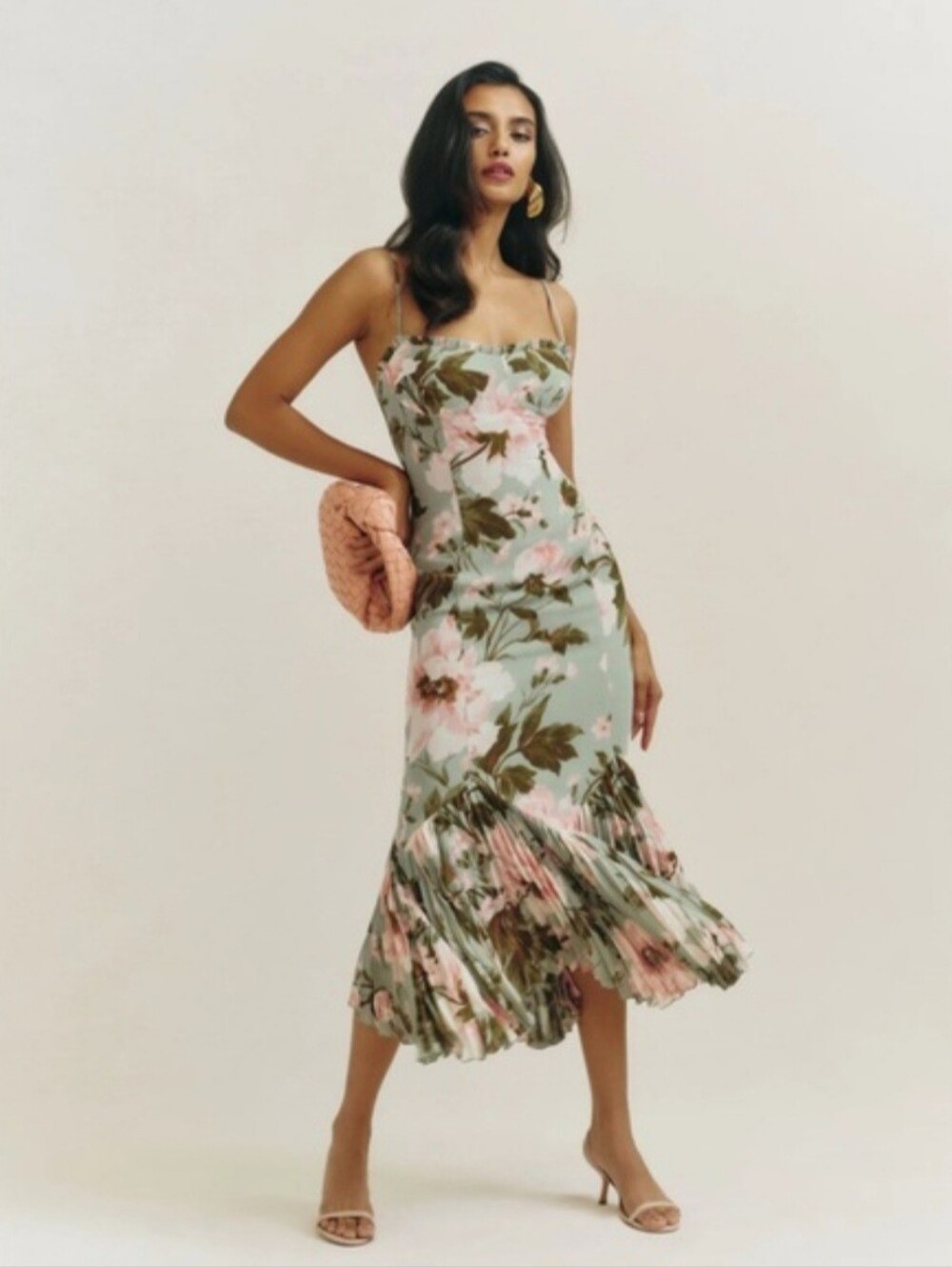 Reformation Aiko Dress in Fauna BNWT Sz 2 Floral - Picture 2 of 9